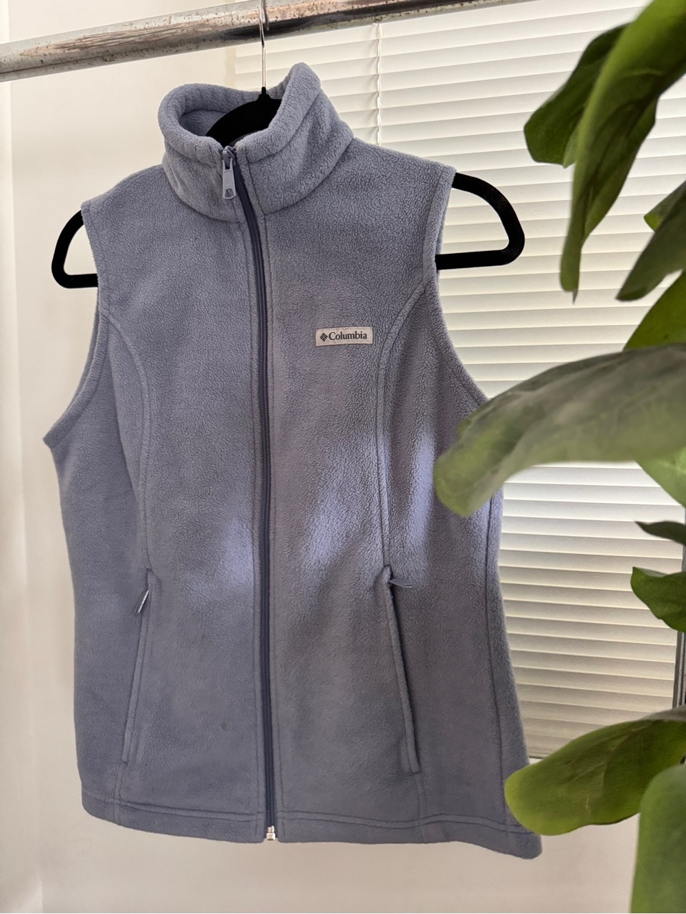 Columbia Girls Light Blue Fleece Vest - Full Zip
